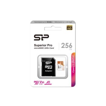 Silicon Power Superior Pro V30 256GB microSDXC -kortti (SD-adapterilla)